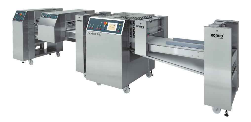 The Smartline Basic machine is ideal for Ciabatta, Baguette, Focaccia, etc. Smartline is equipped with a touch screen PLC control and has a memory of 80 programs.
