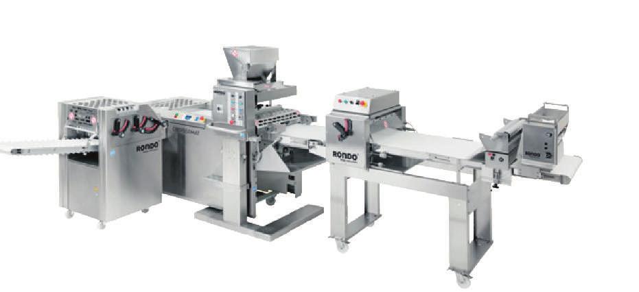 3,500 pcs) between 2 and 6 production rows SCMG Croissomat SCMG with Calibrating Unit Length (mm) Width - in working position (mm) - in home position (mm) Table Height (mm) Belt Width - Infeed Belt