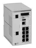 Product data sheet (continued) Ethernet network Cabling system ConneXium managed switches Specifications and references: ports and Gigabit ports, twisted pair, fiber optic Switches Copper twisted
