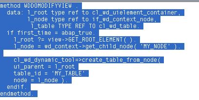 CL_WD_DYNAMIC_TOOL should be used to create table