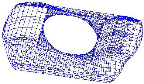 (a) Algorithm 3 Tessellation_Trimmed_NURBS_Surface Input: A trimmed NURBS surface Output: a set of quadrilaterals and triangles Begin Get the outer bounding box; Split the NURBS surface to fit with