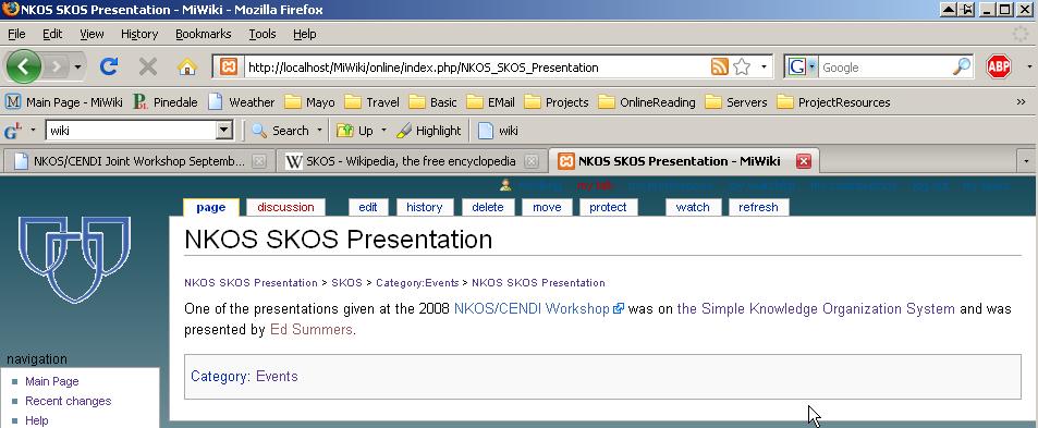 Semantic MediaWiki NKOS SKOS Presentation?