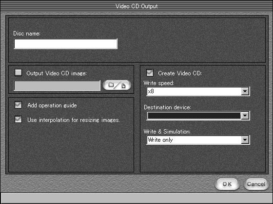 The selected image is added to the menu screen. d Click. You can preview the image. e Click. The disc creation dialogue appears.
