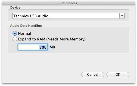 [Expand to RAM] Before playback, store audio data from a file in the RAM of your PC.