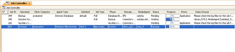 Right-click the Subclient in the right-pane and click Archive. 2. Select Immediate to run the job immediately.