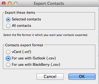 Exporting Contacts From FirstClass and Importing