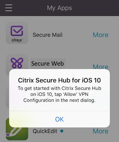 To reenable Secure Hub VPN, go to the Secure Hub VPN and set the value of ENABLE_NETWORK_EXTENSION to 1.