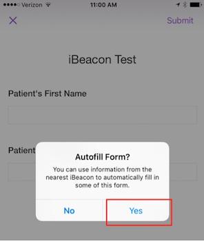 You can also check the Beacon Manager app to ensure that the beacon is visible to the device.