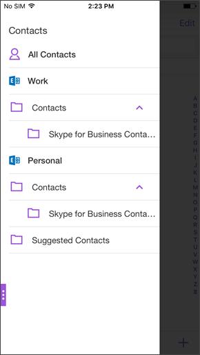 You can synchronize contacts pertaining to an individual account to your local contacts. To sync wit h local cont act s: s 1.