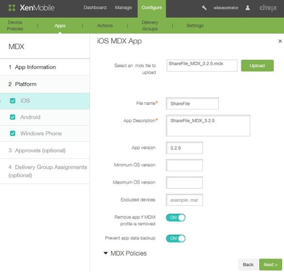 When you add ShareFile for XenMobile clients to XenMobile, you can enable SSO access to Connector data sources from ShareFile for XenMobile clients.