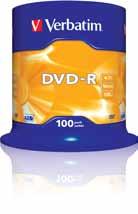 CODE DESCRIPTION CAPACITY SPEED PACK STYLE SELLING PRICE VERBATIM-43519 DVD-R Matt Silver 4.7GB 16x 5 Pack Jewel Case 2.95 VERBATIM-43523 DVD-R Matt Silver 4.