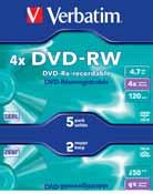 DVD+RW DVD+RW is a re-writable disc with 4.7 GB standard storage capacity.