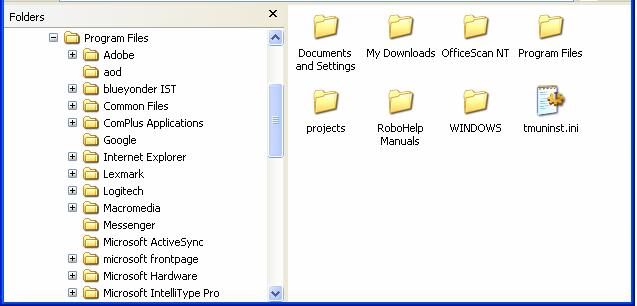 If you have access to the C drive, follow these steps: Click the C drive (your hard disk) in the folders list.
