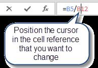 Cell References There are a couple of options when copying and pasting a function. Before being able to copy and paste a function, users must understand how cell references work.