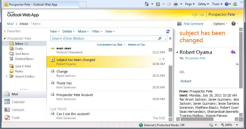 View Figure 3: OWA Interface Feature Differences Most features found in the full Outlook client are also found in Outlook Web App (OWA).
