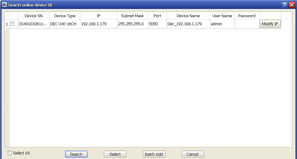 Check multiple decoder devices, click Bulk add. Or check and add the decoder device one by one. 2.4.
