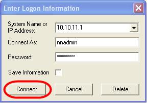 4. The Enter Logon Information window appears.