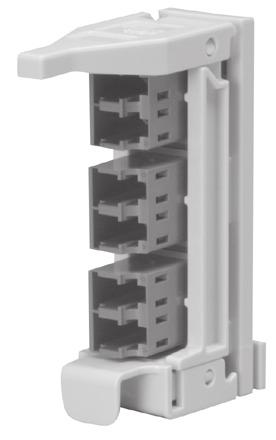 Sliding Adapter Packs Sliding adapter packs house groups of fiber optic adapters and are mounted in Fiber Termination Blocks to provide easy access to connectors.