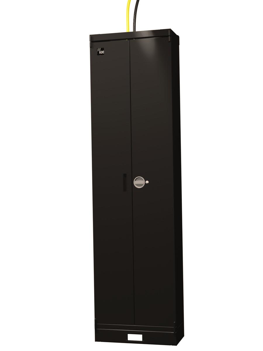 vertical. The cabinet is shipped with lockable front doors and may be ordered for applications in which the cables enter from above or below. 7' (2.14 m) 24" (61 cm) 12" (30.