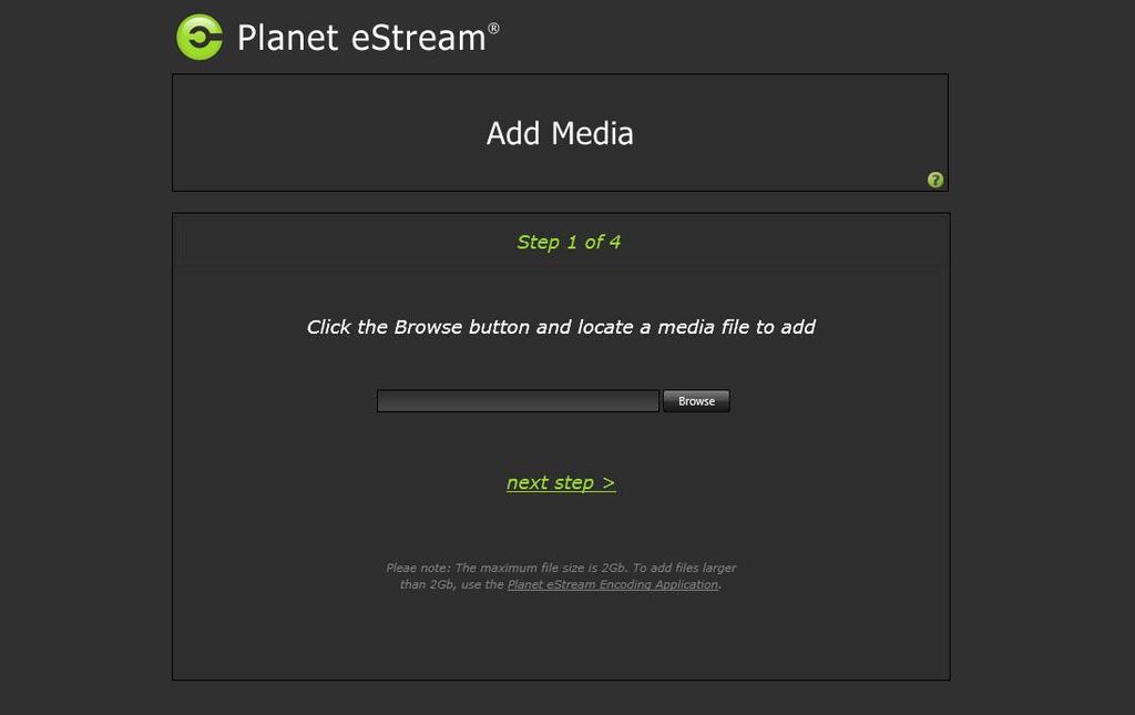 Web Upload Any authorised user is able to upload video/audio media via the simple web upload tool: Off Air Recording Planet estream offers the user the