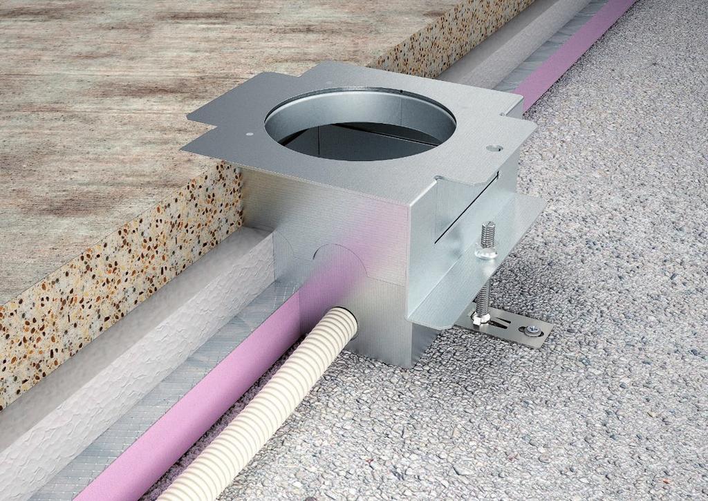 Screed-flush drip edge The outlet edge of the screed box ensures sufficient stability and load dissipation in the area.