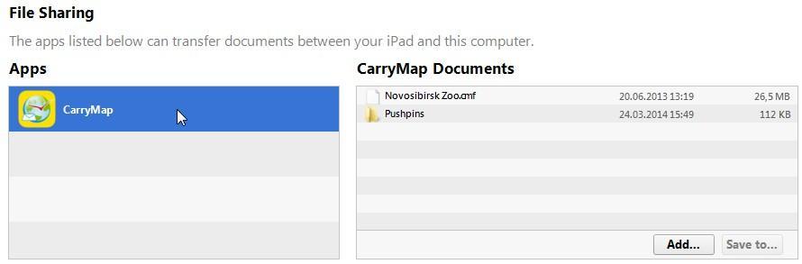 1. Downloading map files to mobile device There are following ways of downloading a.cmf map file to your ios device: 1.1 Copy.