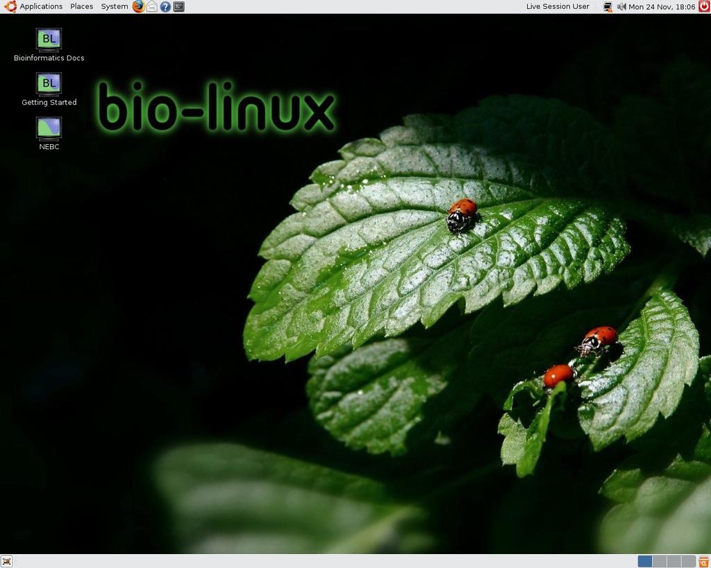 Part One: Introduction to the Bio-Linux System Logging in and exploring the Bio-Linux desktop You can log into your Bio-Linux machine locally or remotely, on an installed system or on a system
