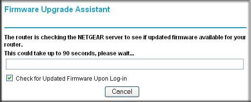 Figure 2. Note: If the wireless modem router is not configured (is in its factory default state) when you log in, the Setup Wizard displays. See Using the Setup Wizard on page 9.
