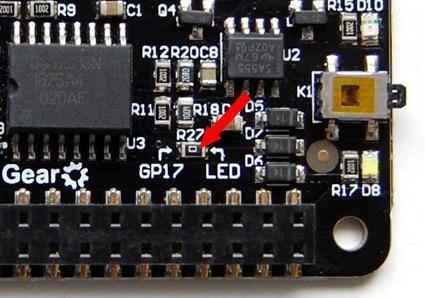 White LED Indicator By default, the white LED indicator is driven by GPIO-17 pin.