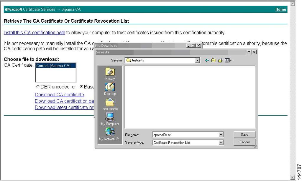 Importing the CRL Configuring PKI Step 5 Enter the