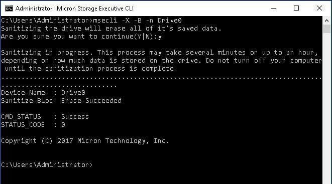 Erasing a Drive Erasing a Drive This section explains how to remove all data from a drive by performing a sanitize erase, sanitize crypto scramble, PSID revert, or secure erase operation.