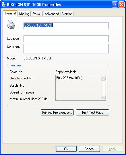 11) Open the printer properties window in the Windows OS. Control Panel Printers and Faxes.