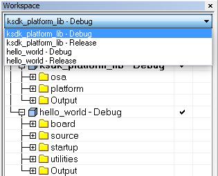 Run a demo using IAR Figure 6. Platform library build target selection 3. Click the "Make" button, highlighted in red below.