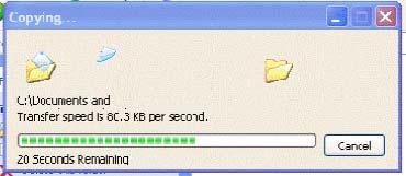 for the AVH-P8400BH Step 3 During the file transfer, the following dialog