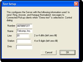 clients. Click OK to accept and return to the TcServer Setup screen.
