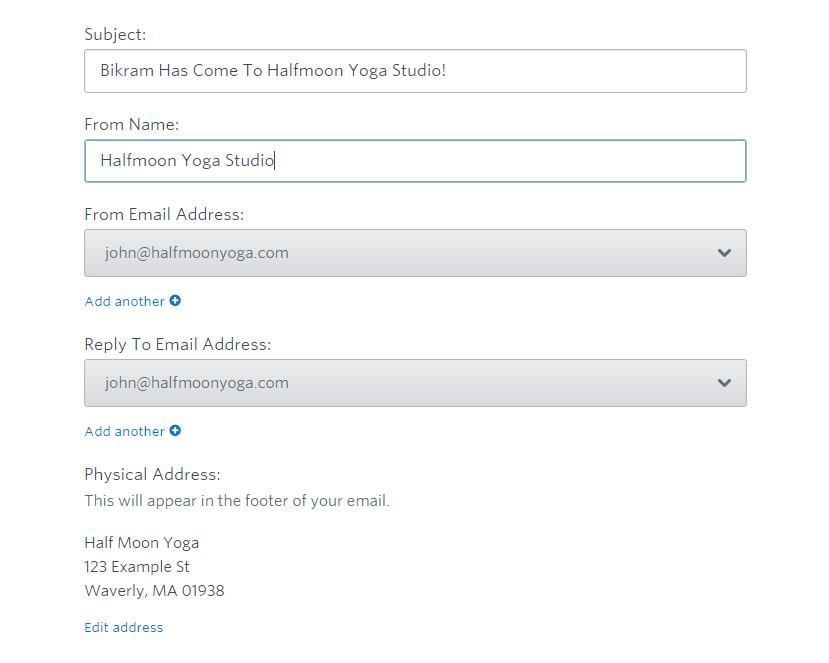 Customize The Email Header Next, make sure your customers open your email! They need to know who the email is coming from, and what the email will contain. Subject Keep it short and sweet - 4-8 words.