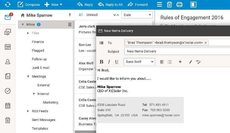 Right-click on Email icon in Navigation pane Click the Compose button in the Menu Bar Click New