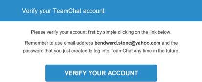 4. Verification process is finished by clicking on the blue VERIFY YOUR ACCOUNT