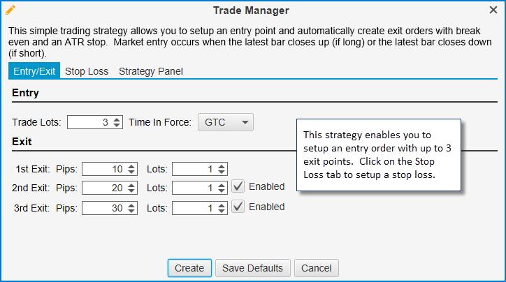 3.21.1 Manual Strategies MotiveWave allows you to create strategies that respond to user input to enter or exit a position.