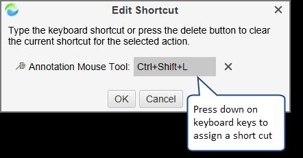 Edit Shortcut Dialog 3.32.2 Mouse Wheel If your mouse has a wheel, you can use this to perform the following actions on the chart: 1.