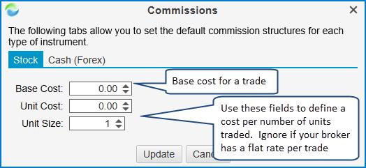 Some brokers offer flat rates for commissions. If this is the case, just enter the cost here. 2.