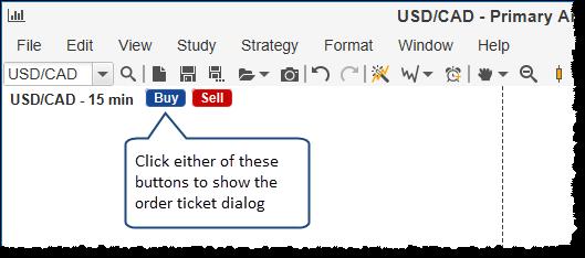 This will open an Order Ticket dialog that you may use to create your order.