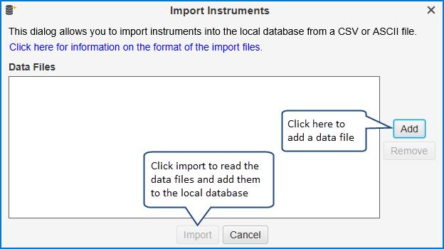 Import Instruments Dialog 2.5.2 Trading Hours Trading hours define the days and time of day that an Instrument is traded.