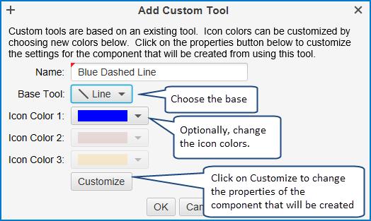 From the Custom Tools section, click on the add button (plus sign) to open the Add Custom Tool dialog.