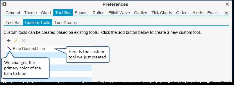 After clicking the OK button in the two previous dialogs, you will see the custom tool added to the list below: The next step in using the custom tool is to add it to a tool bar so it can be accessed