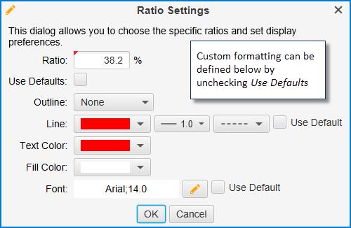 The input field can be used to enter the ratio (in percent).