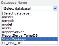 36 The list of available databases will be displayed. Select the required one.