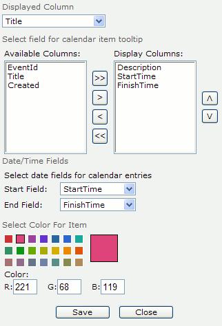 37 The SQL list will appear in the list of data sources. Click OK and return to your calendar. Events from your SQL database will be displayed on the calendar.