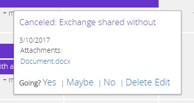 39 Accept or decline appointments feature allows you to manage Exchange appointment from your SharePoint calendar.