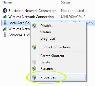 4. Open Network and Sharing Center. 5. Click Change adapter settings. 6. Right- click your network adapter and select Properties. 7.
